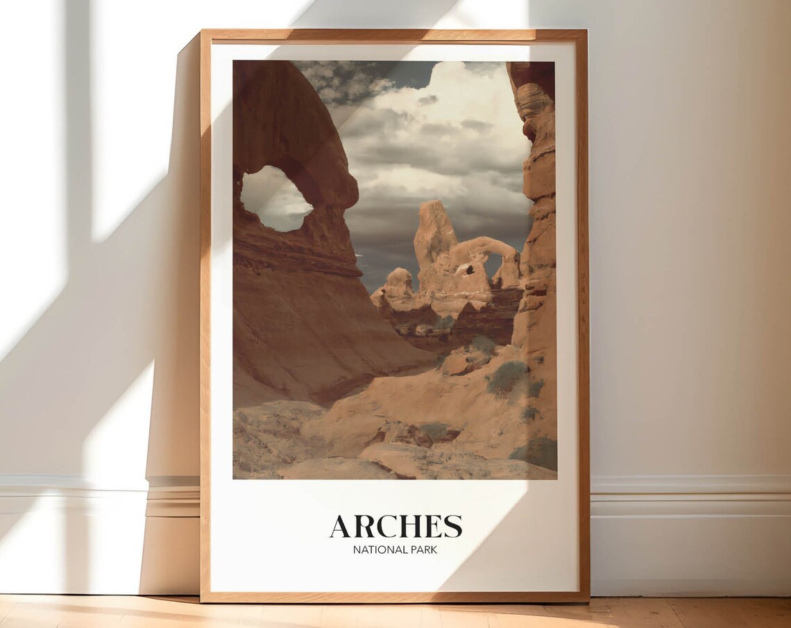 Arches National Park Red Rock Desert Sandstone Arch Photo Poster