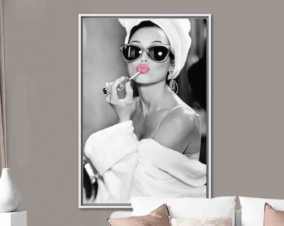 Audrey Hepburn Abstract Modern Makeup Art Print