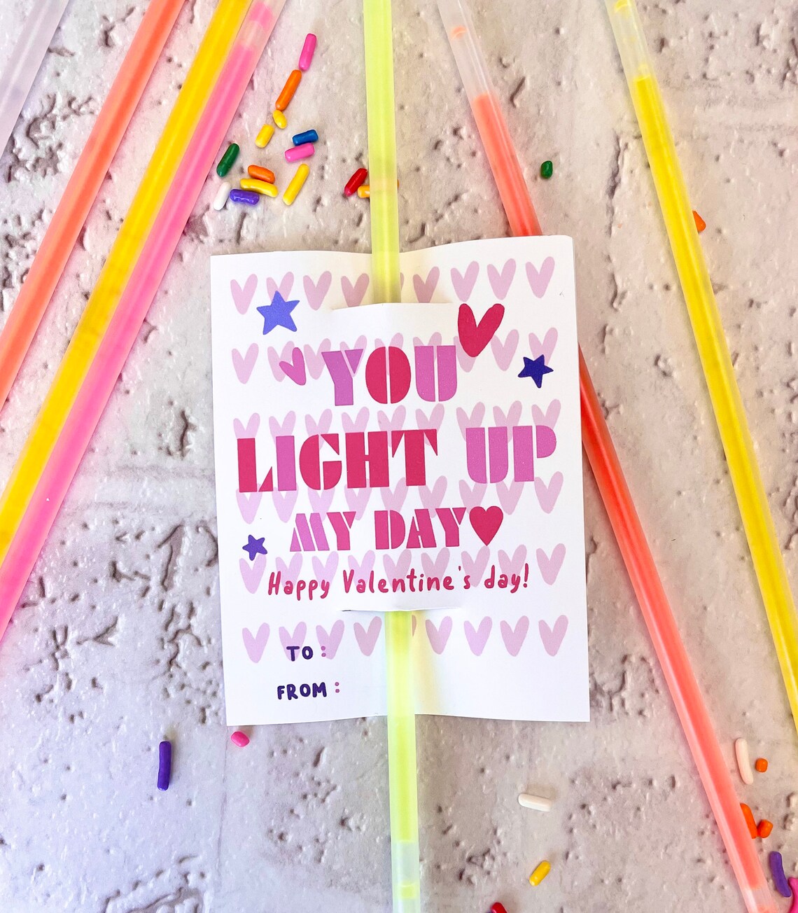 You Light Up My Day Valentine Student Gift Print