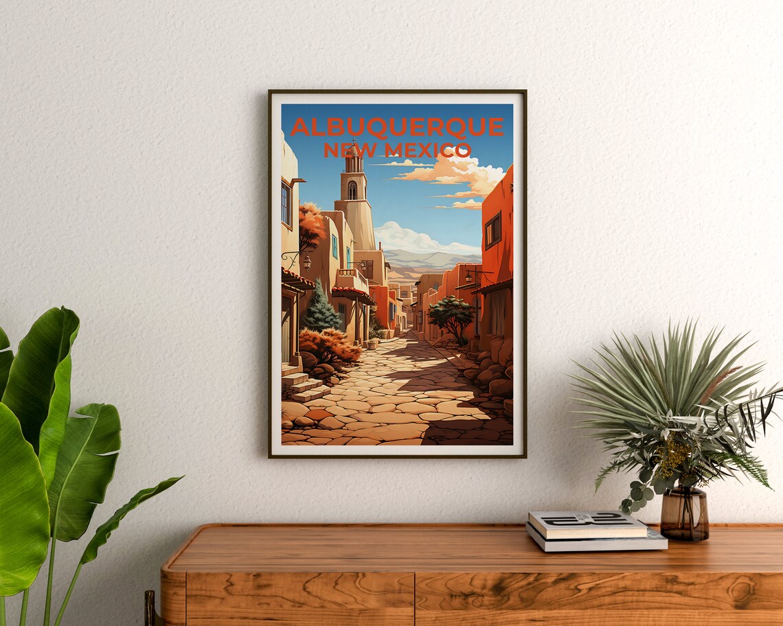 Albuquerque Travel Poster, New Mexico City View - Image 3