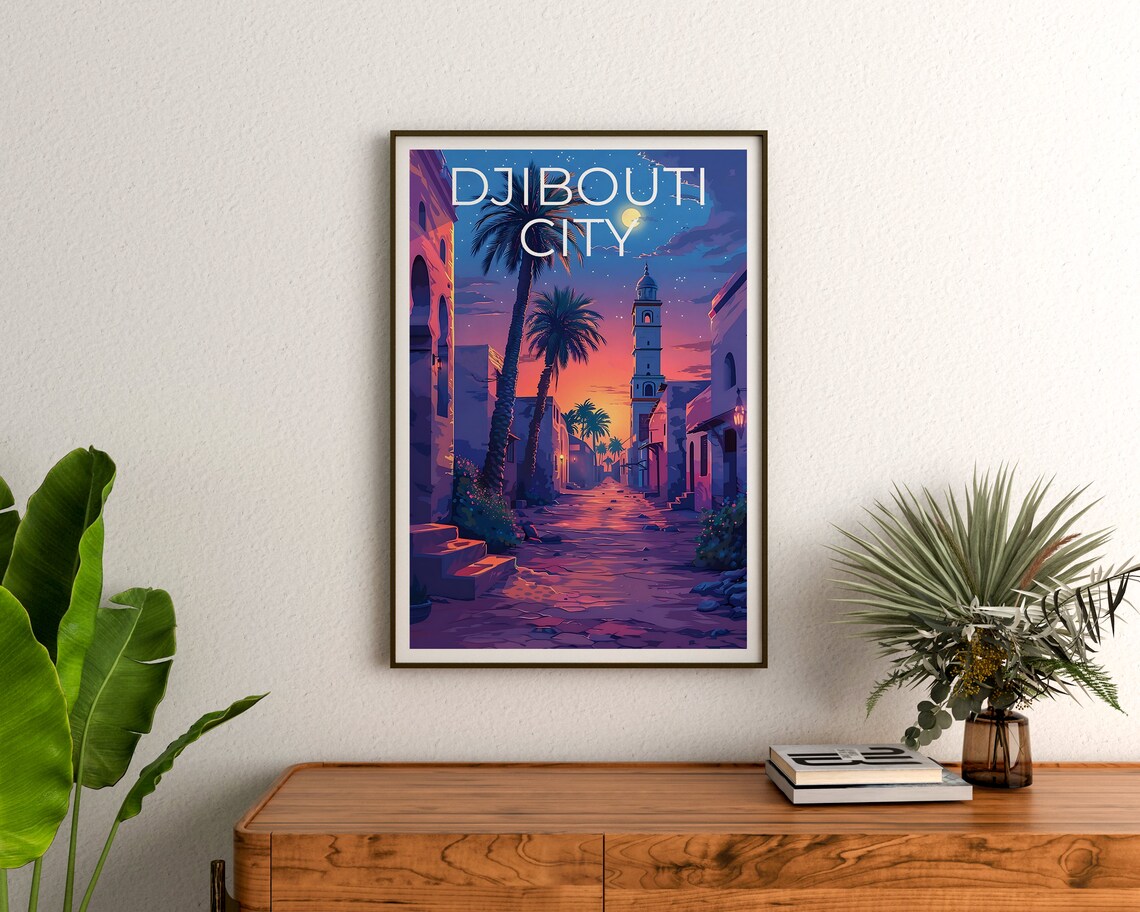 Djibouti City Travel Poster, Africa Art Print - Image 3