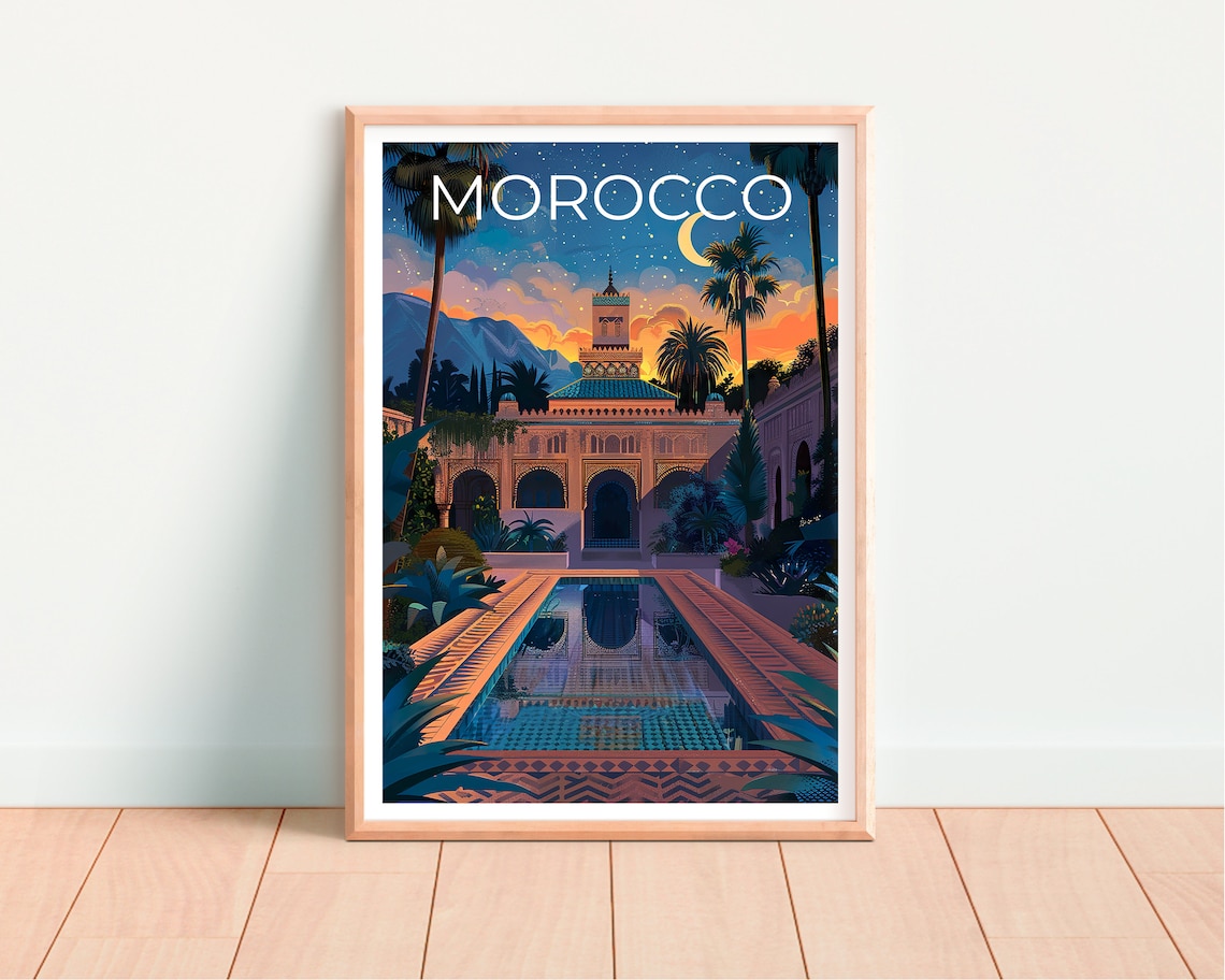 Morocco Travel Poster, North Africa Wall Art Print - Image 4