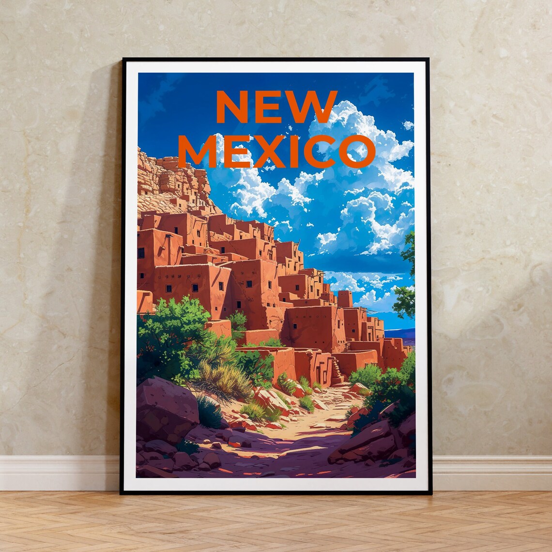 Taos, New Mexico Travel Poster, Wall Art Print