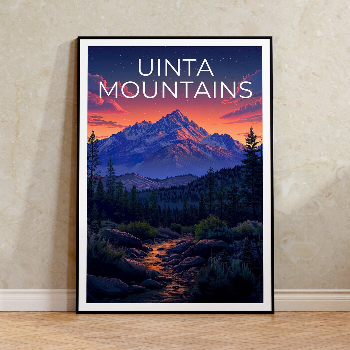 Uinta Mountains, Utah Mountain Travel Poster