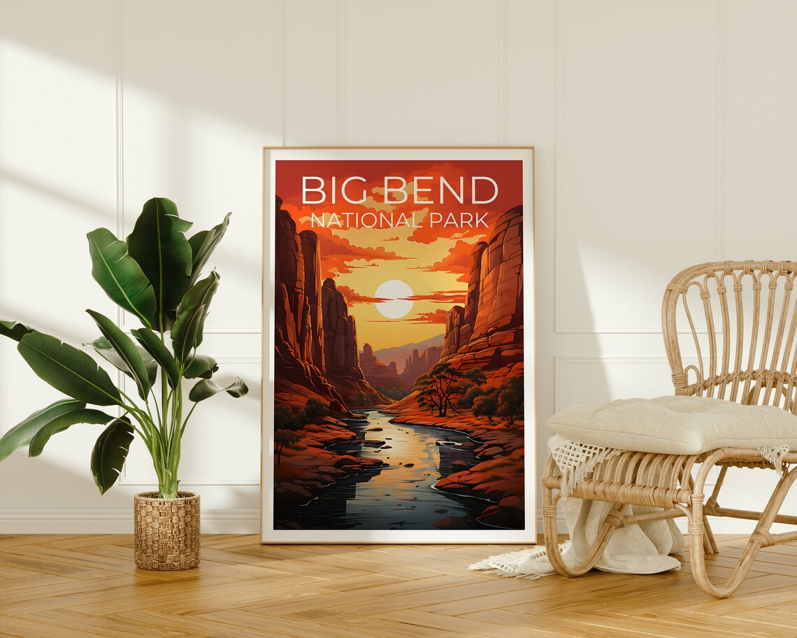 Big Bend National Park, Texas Travel Poster Art Print - Image 2