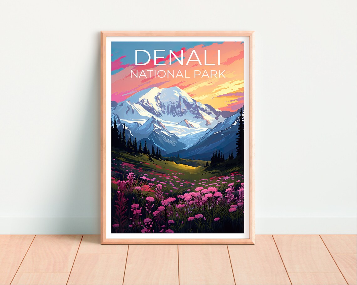 Denali National Park Poster, Alaska Mountain Print - Image 4