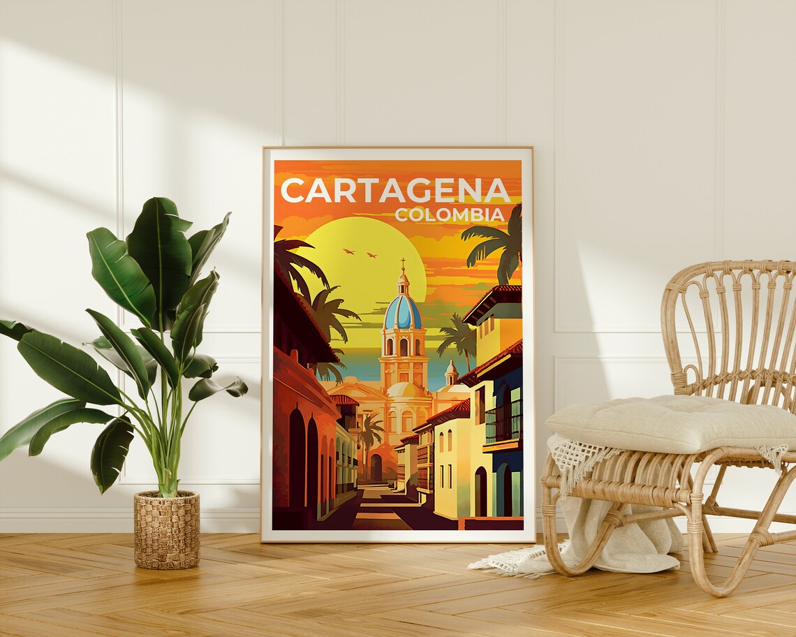 Cartagena Travel Poster, Colombia City Art Print - Image 2