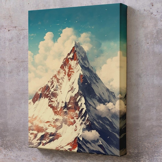 Mount Everest Painting Nature Wall Decor Landscape Wall Table Nature Wall Decor Nature Print