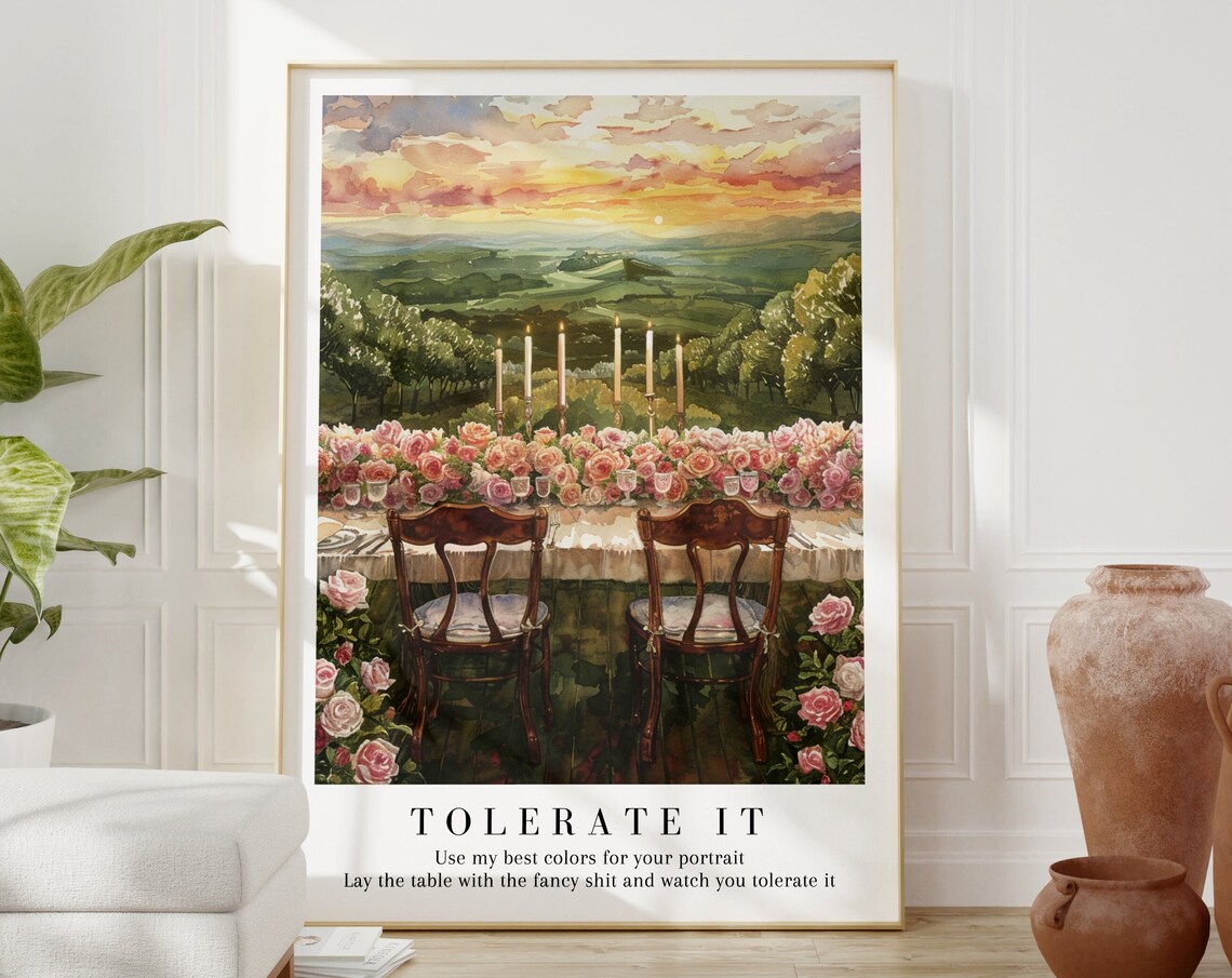 Tolerate It Evermore Watercolor Album Art Print