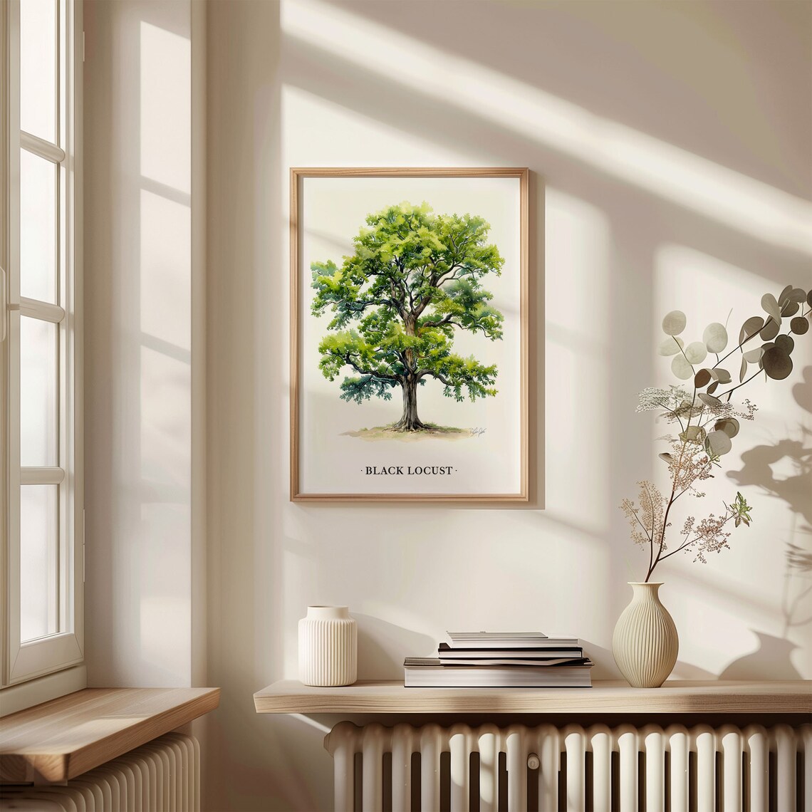 Black Locust Tree Botanical Art Print, Nature Decor - Image 3