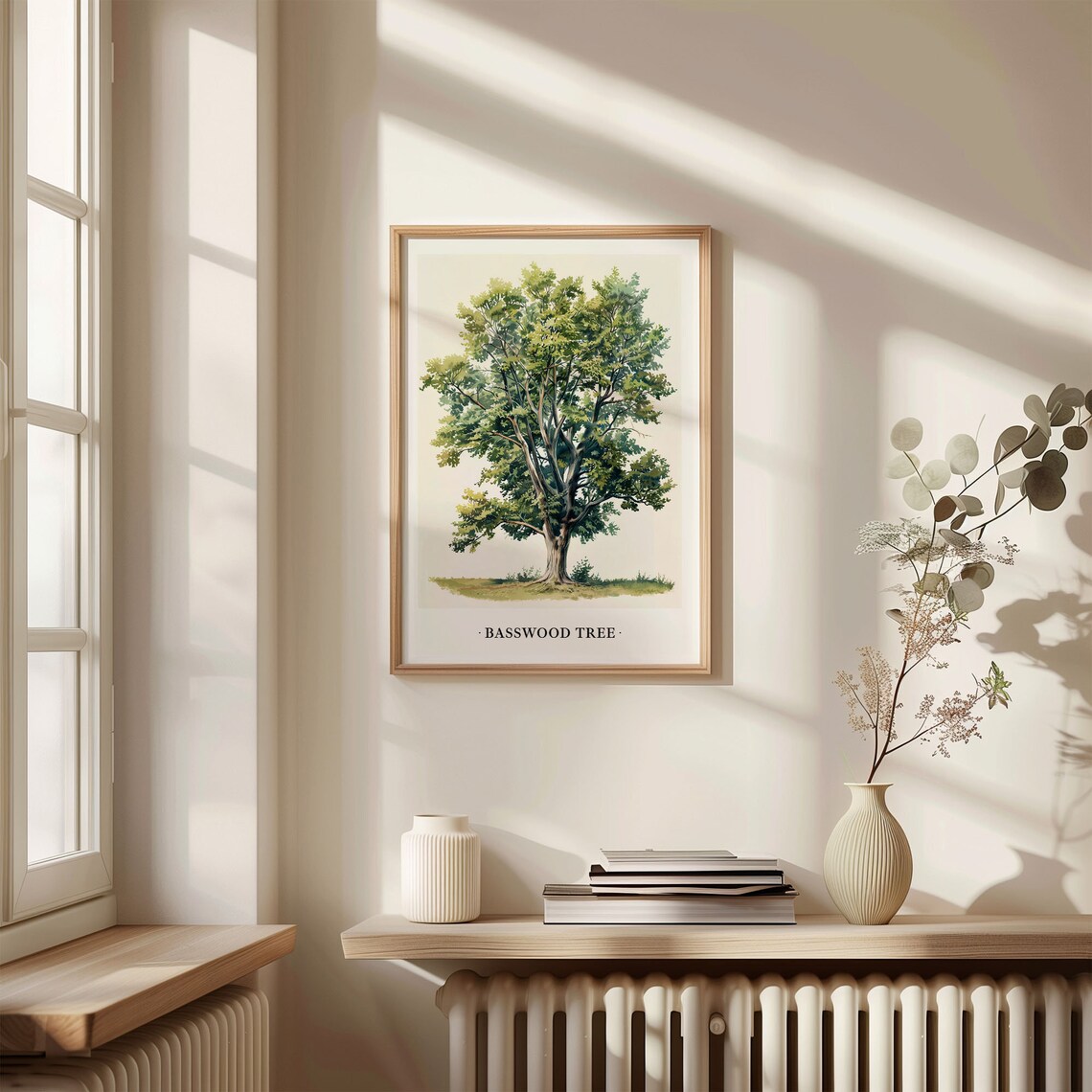 Basswood Tree Watercolor Botanical Leafy Green Shade Tree Art Poster - Image 3
