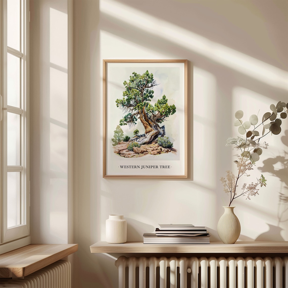 Western Juniper Tree Art Print, Rustic Botanical - Image 3