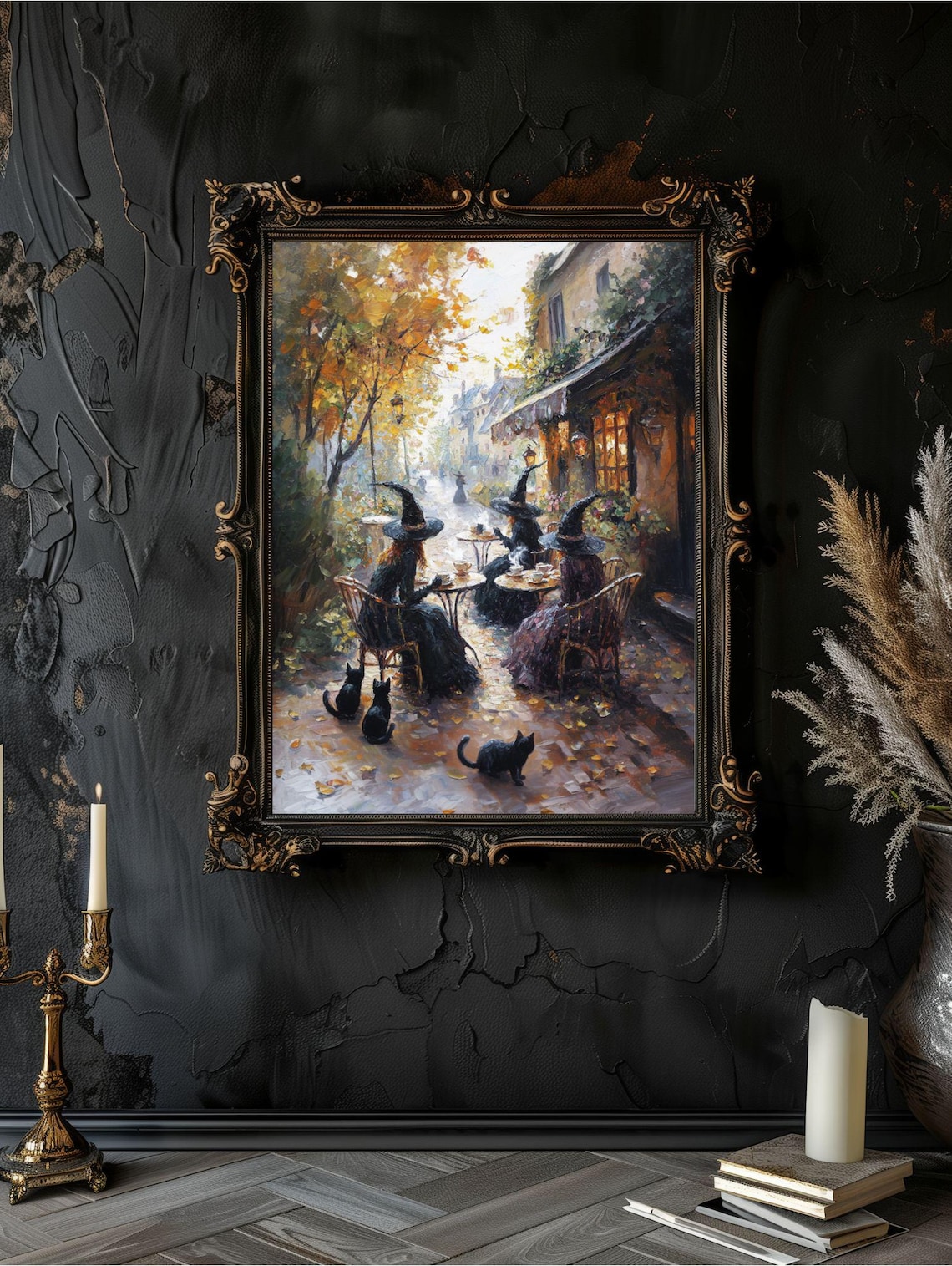 Witch Cafe Halloween Impressionist Wall Art Print - Image 7