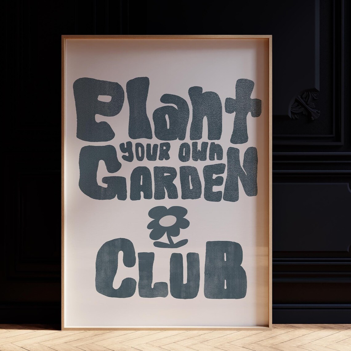 Plant Your Own Garden Club Groovy Retro Floral Wall Art Poster