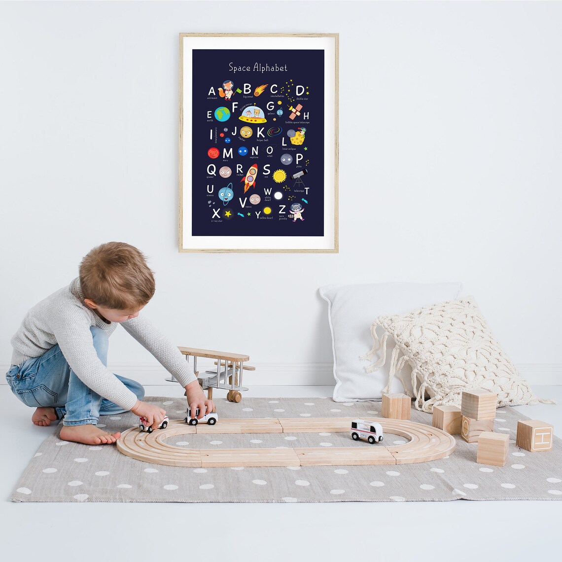 Space Alphabet Art Print, Boys Nursery Decor - Image 3