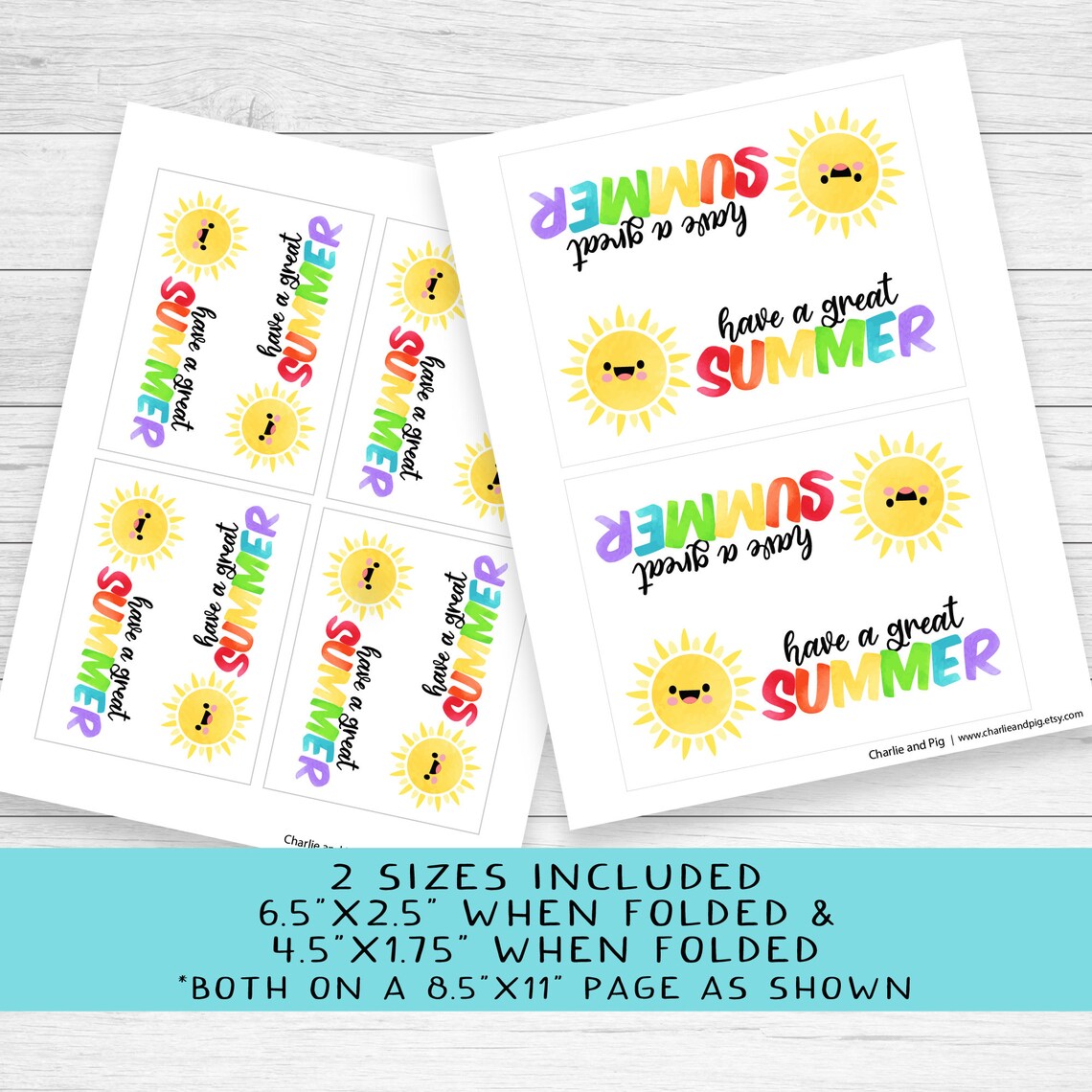 Have A Great Summer Rainbow Gift Tag Poster - Image 3
