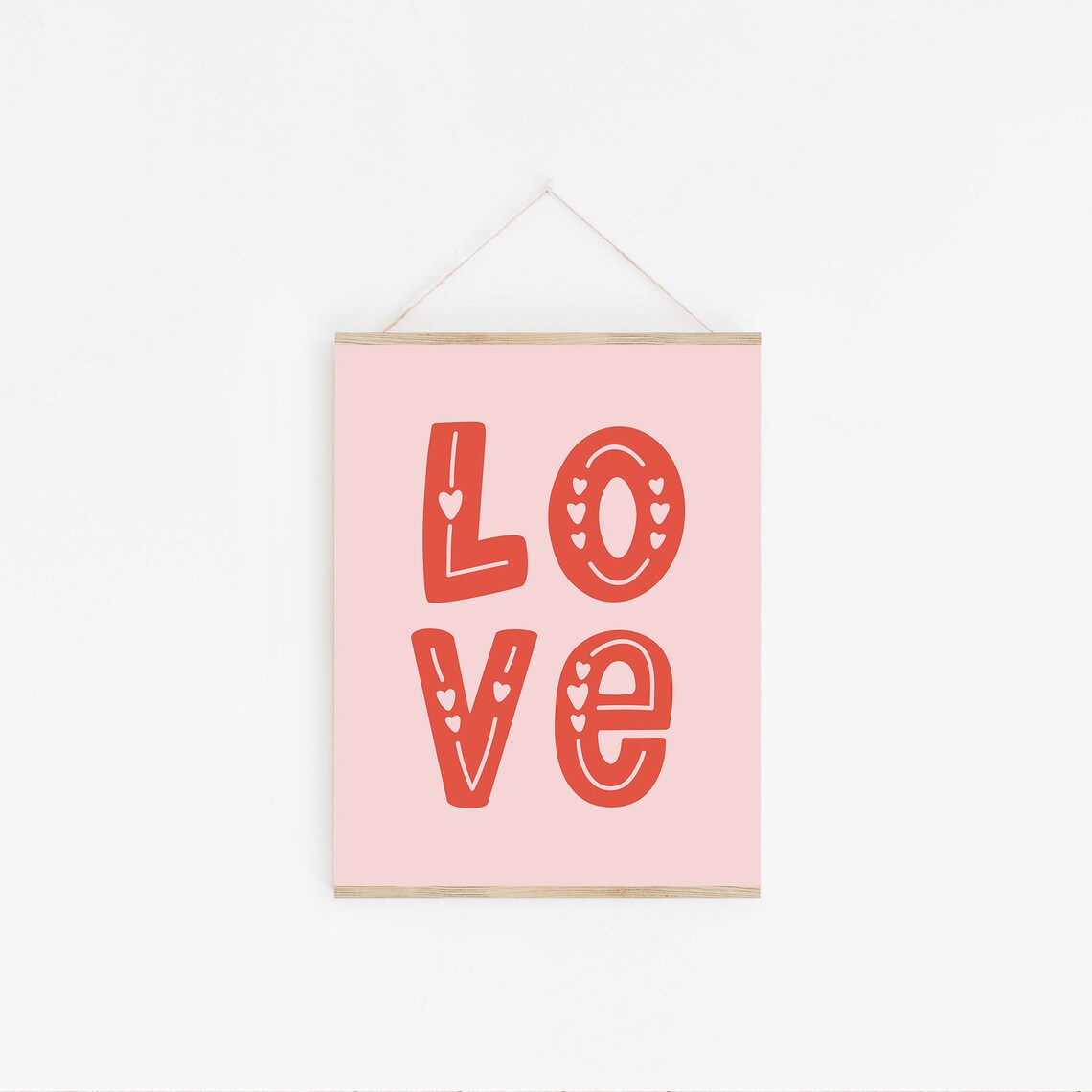 Valentines Day Love Print, Galentines Party Decor - Image 2