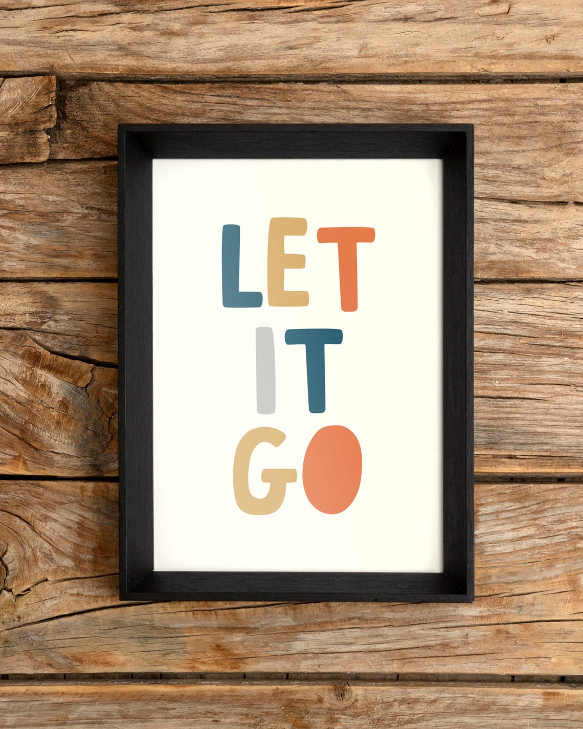 Let It Go Inspirational Bedroom Print Apartment Wall Art Typography Decor Cute Boho Home Family Saying Dorm Poster - Image 4
