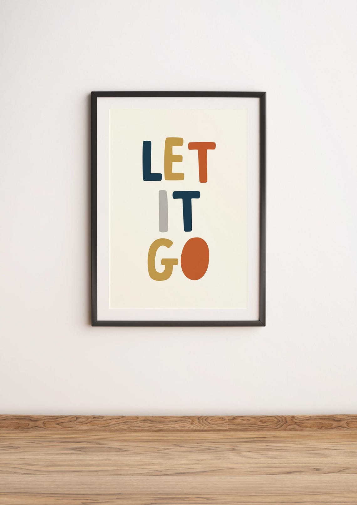 Let It Go Inspirational Bedroom Print Apartment Wall Art Typography Decor Cute Boho Home Family Saying Dorm Poster - Image 2
