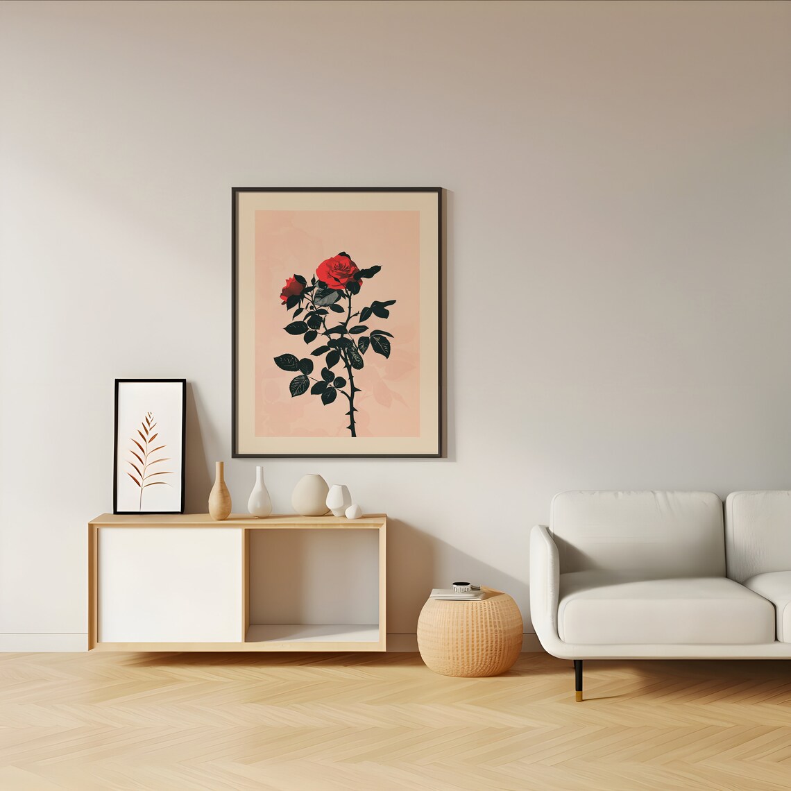 June Birth Flower Rose Botanical Art Print - Image 3