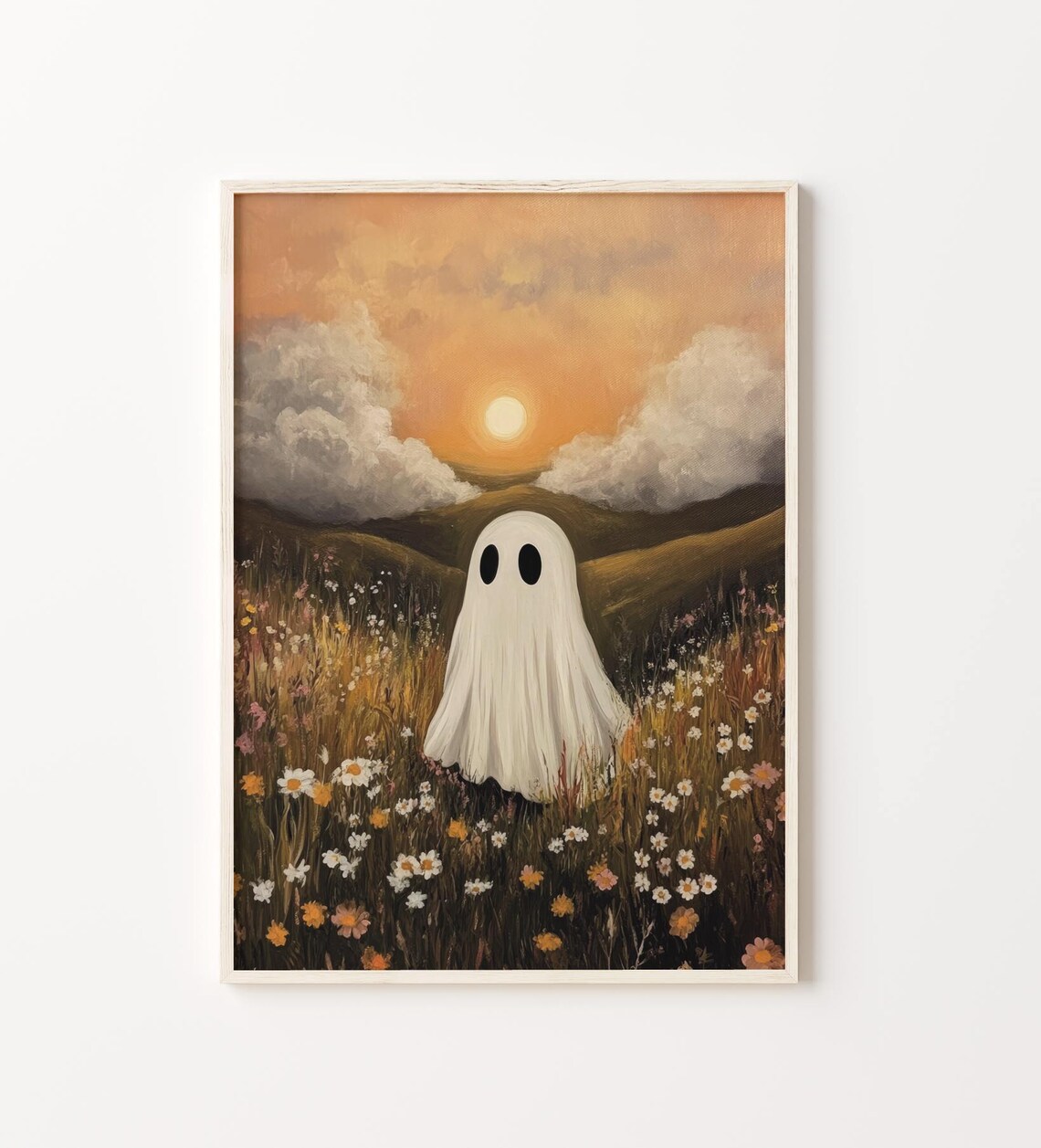 Wildflowers Meadow Print, Vintage Halloween Ghoul - Image 5