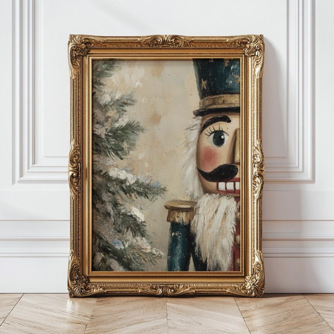 Nutcracker Painting Vintage Christmas Art Print - Image 5