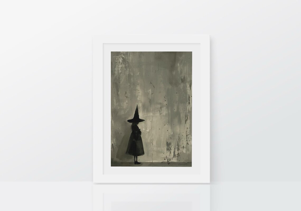 Cute Witchy Halloween Art Print, Dark Academia - Image 2