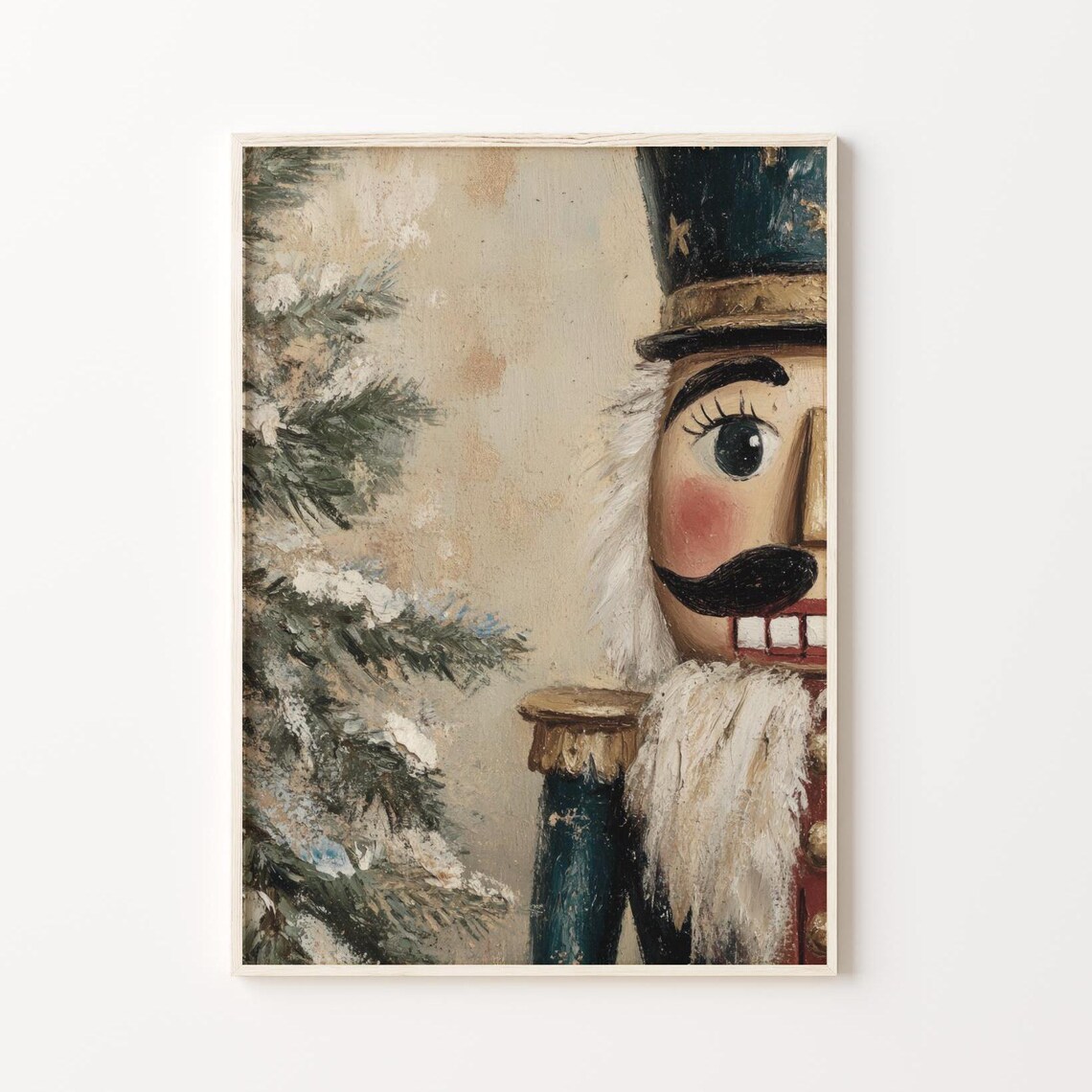 Nutcracker Painting Vintage Christmas Art Print - Image 3
