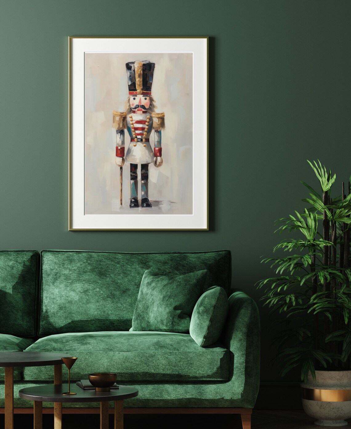 Christmas Nutcracker Soldier Vintage Oil Painting Art Print - Image 6