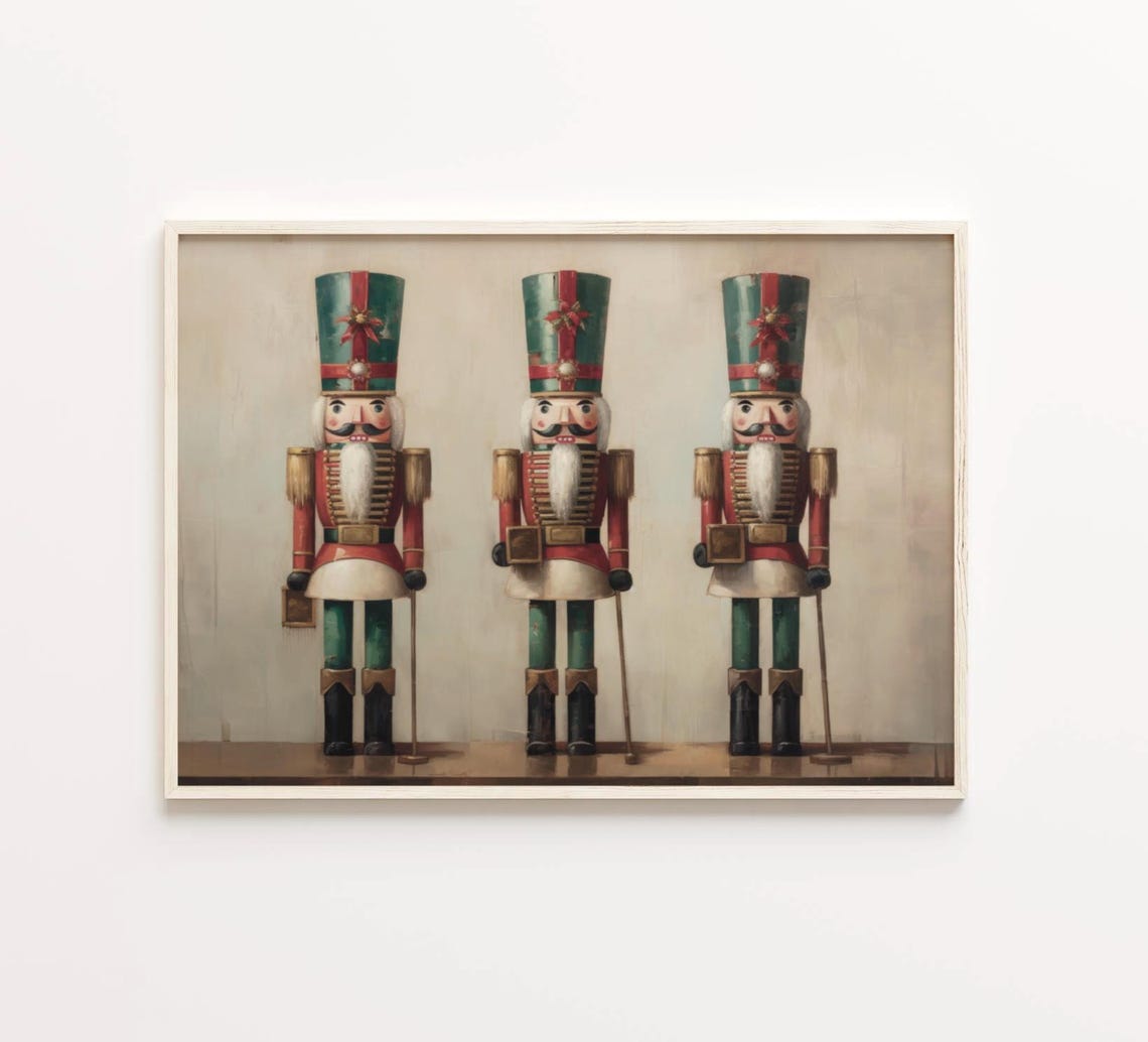 Minimalist Nutcracker Print Nutcracker Poster Christmas Decor Aesthetic Christmas Wall Art Cute Nutcracker Poster Minimalist Art Print - Image 4