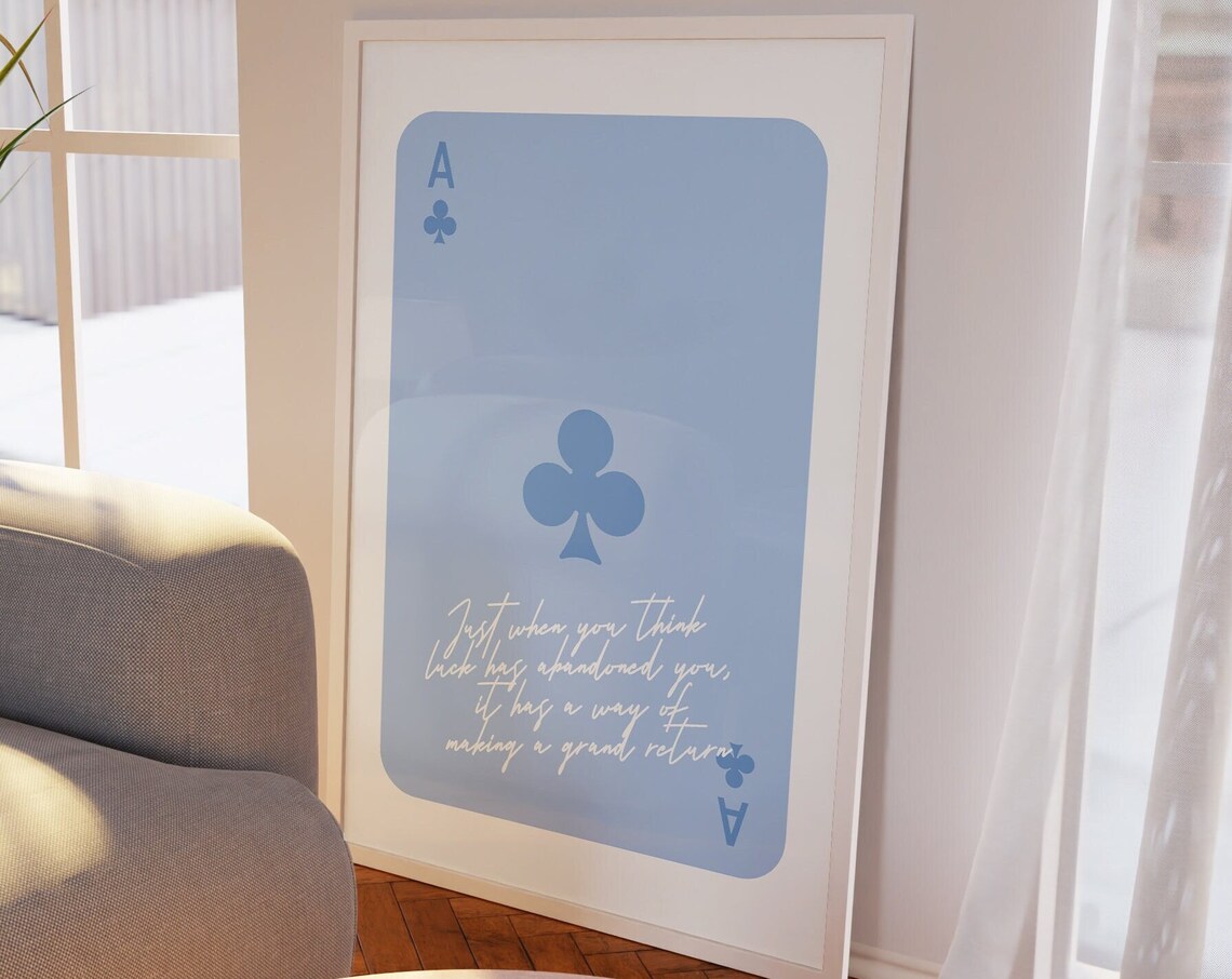 Lucky Girl Syndrome Ace Of Clubs Art Print - Image 2