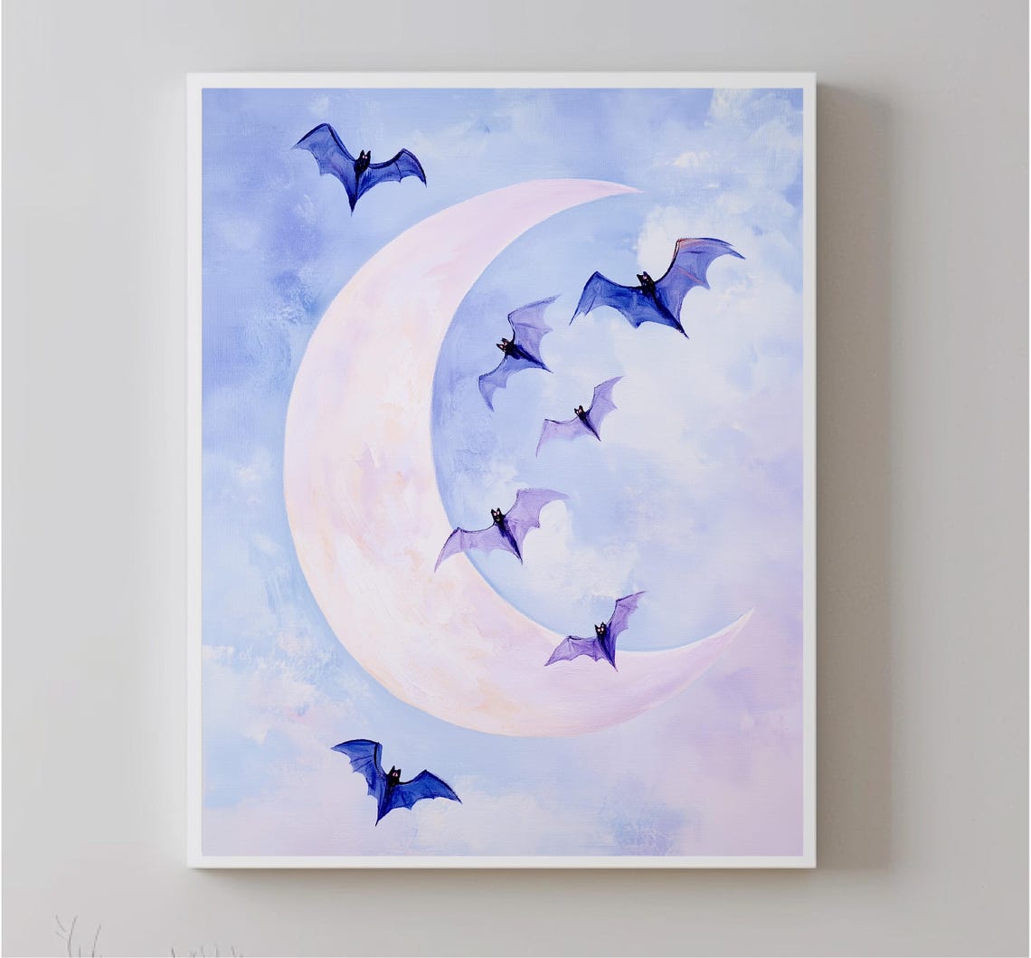 Bats Halloween Wall Decor Art Print - Image 5
