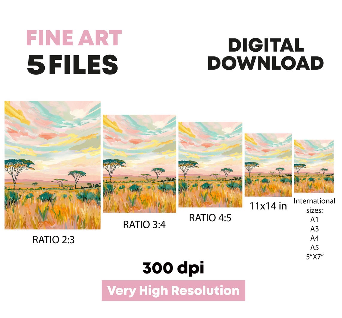 Painting Tropical Rainforest Pastel Colors Wall Art For Printing Home Decor Tropical Landscape - Image 3