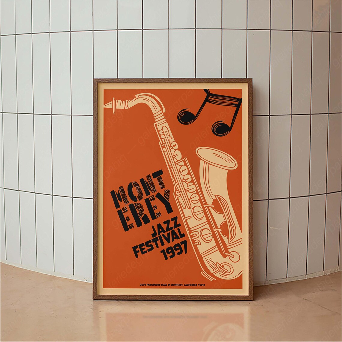 Monterey Jazz Festival Retro Vintage Travel Poster
