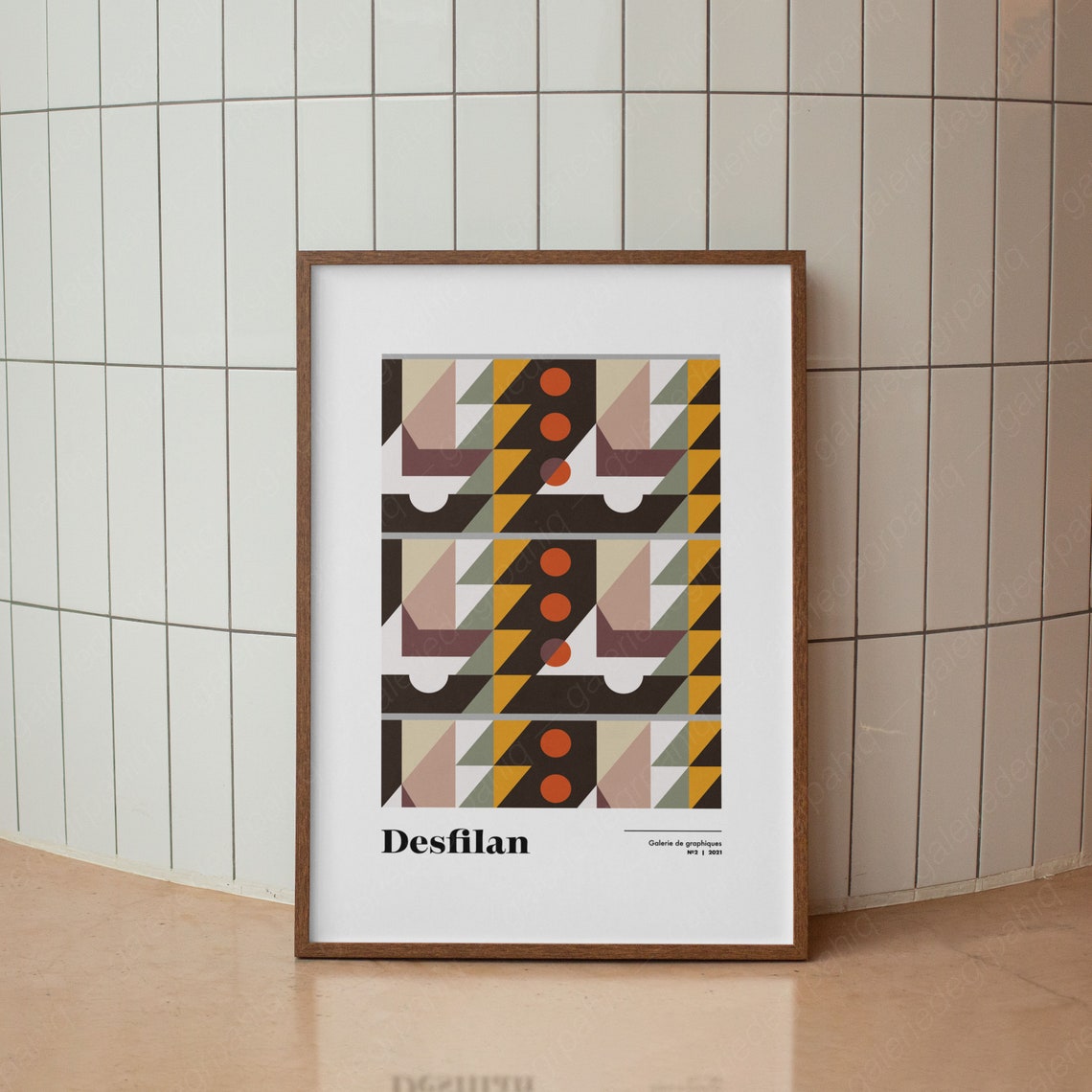 Desfilan Bauhaus Geometric Graphic Gallery Exhibition Art Poster