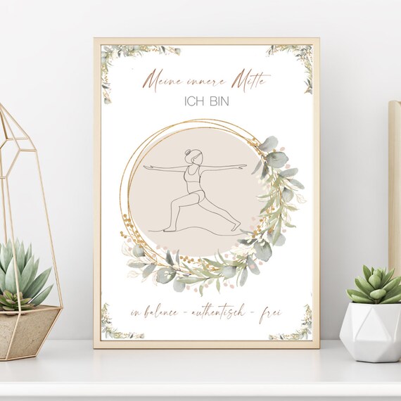 My Inner Center, Mindfulness Positive Affirmation Poster