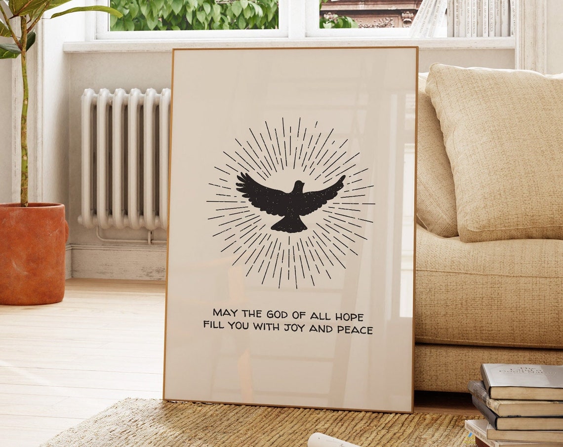 Christian Wall Art Romans 1513 Bible Verse Wall Decor Christian Home Decorations Apartment Housewarming Gift Sketch