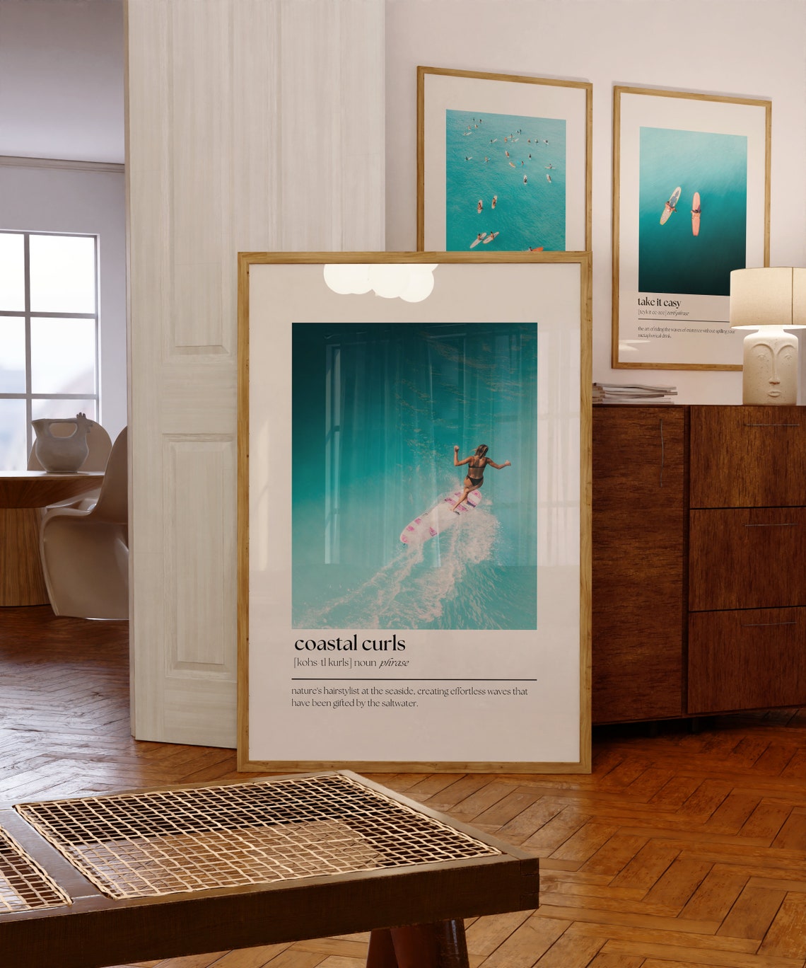 Coastal Curls Surfer Dictionary Definition Beach House Decor Wall Art