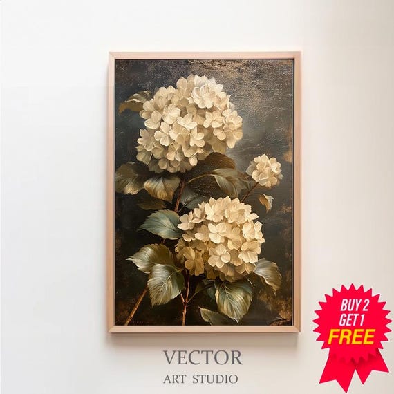 Vintage Floral Beige Wall Art Moody Wall Art French Country Wall Decor Farmhouse Art Cottagecore Prints Wall Art Trendy Neutral