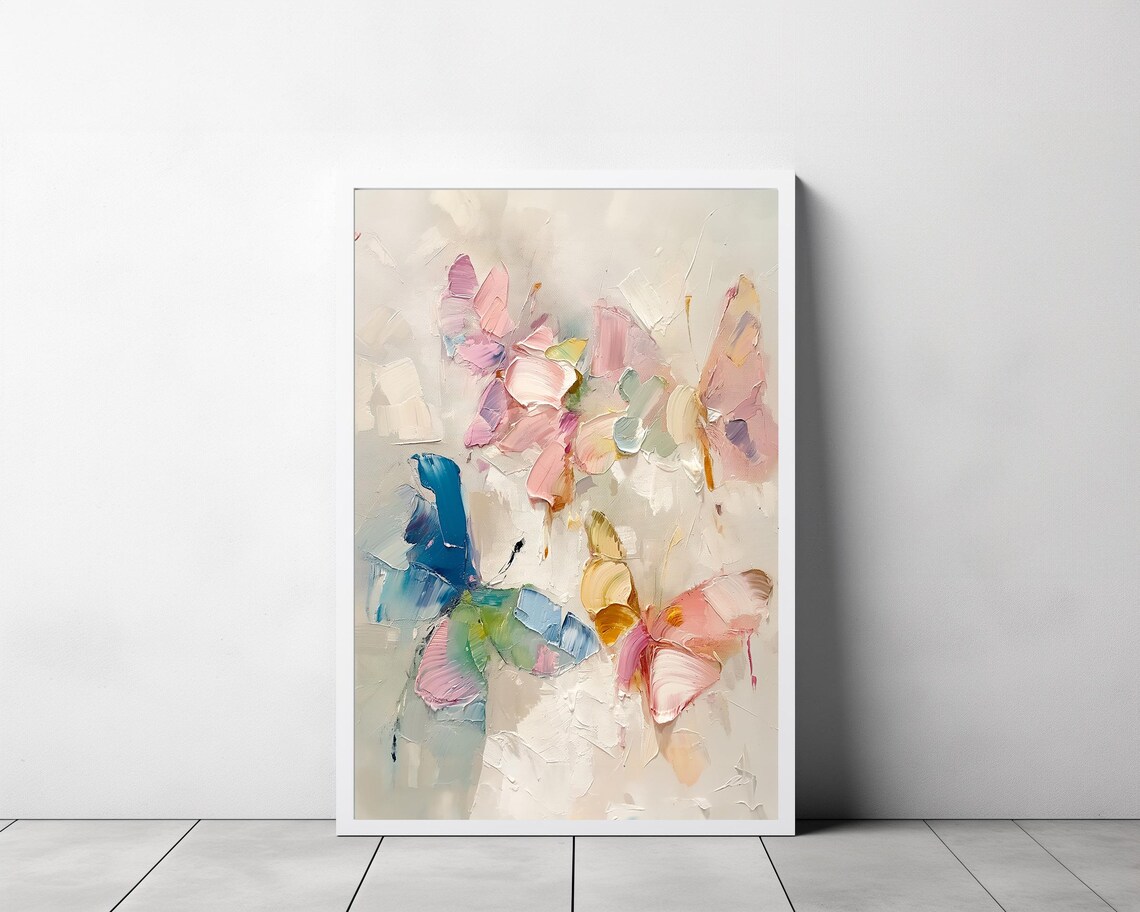 Pastel Butterfly Watercolor Art Print, Kids Room - Image 3