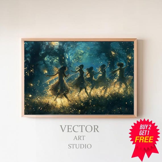 Dark Cottagecore Wall Art For The Frame Tv Country Cottage Wall Art Witchy Tv Art Frame Frame Tv Art Moody Vintage Fairies