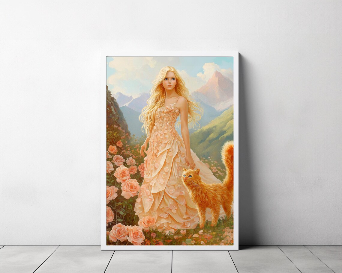 Freyja Art Goddess Of Love Beauty War Fertility Norse Goddess Freyja Painting Freyja Wall Art Instant Witchcraft - Image 3