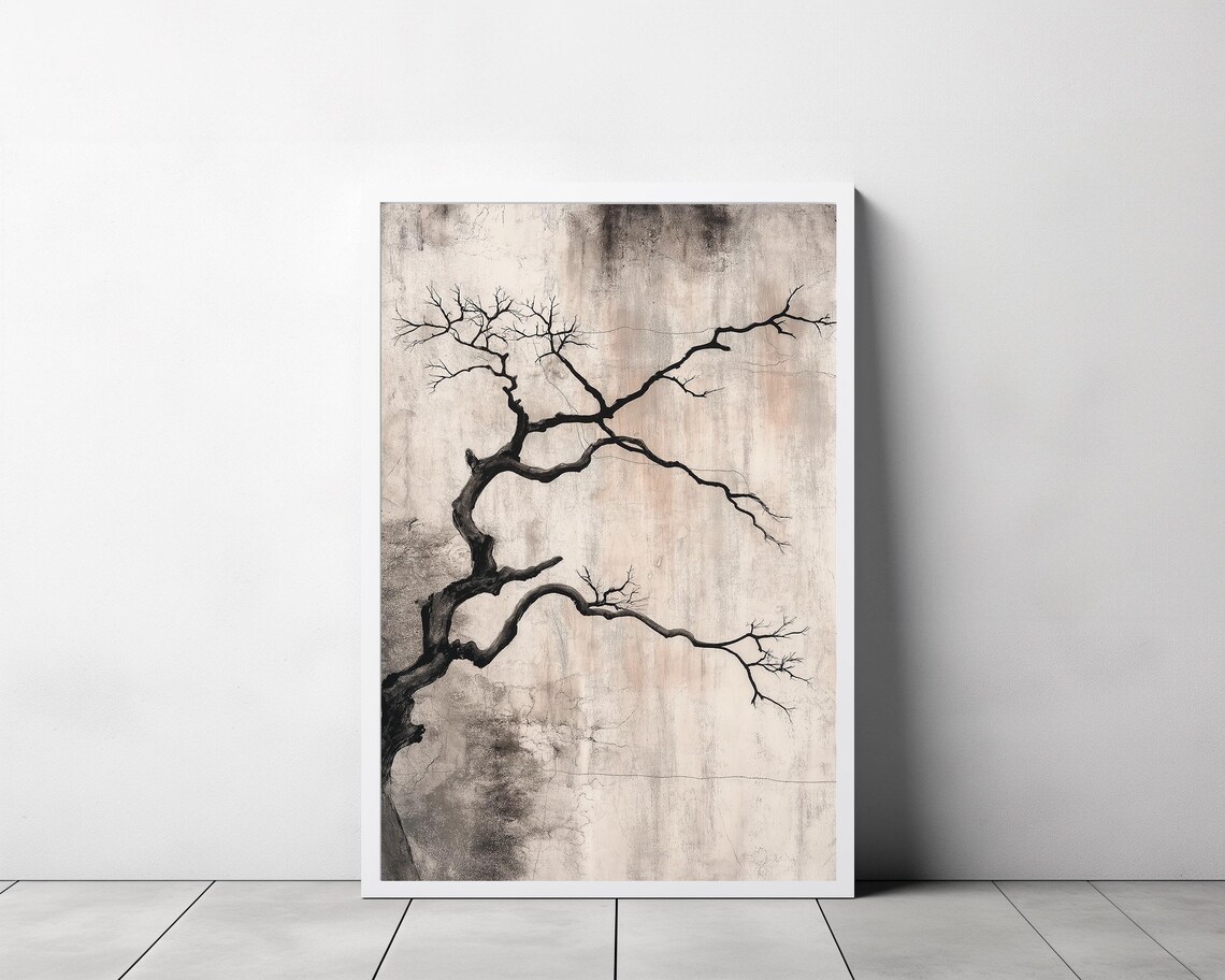 Wabi Sabi Abstract Tree Art Print, Neutral Decor - Image 3