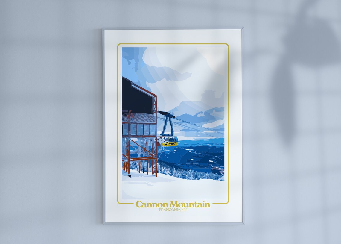 Cannon Mountain Franconia Winter Tramway Mountain Slope Poster