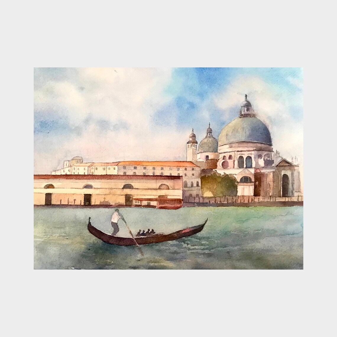 Venice Grand Canal Gondola and Santa Maria della Salute Poster - Image 7