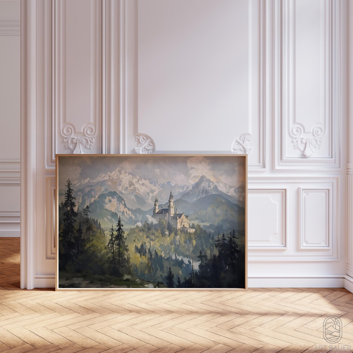 Fairytale Castle Landscape Art Print, Magical Decor - Image 3
