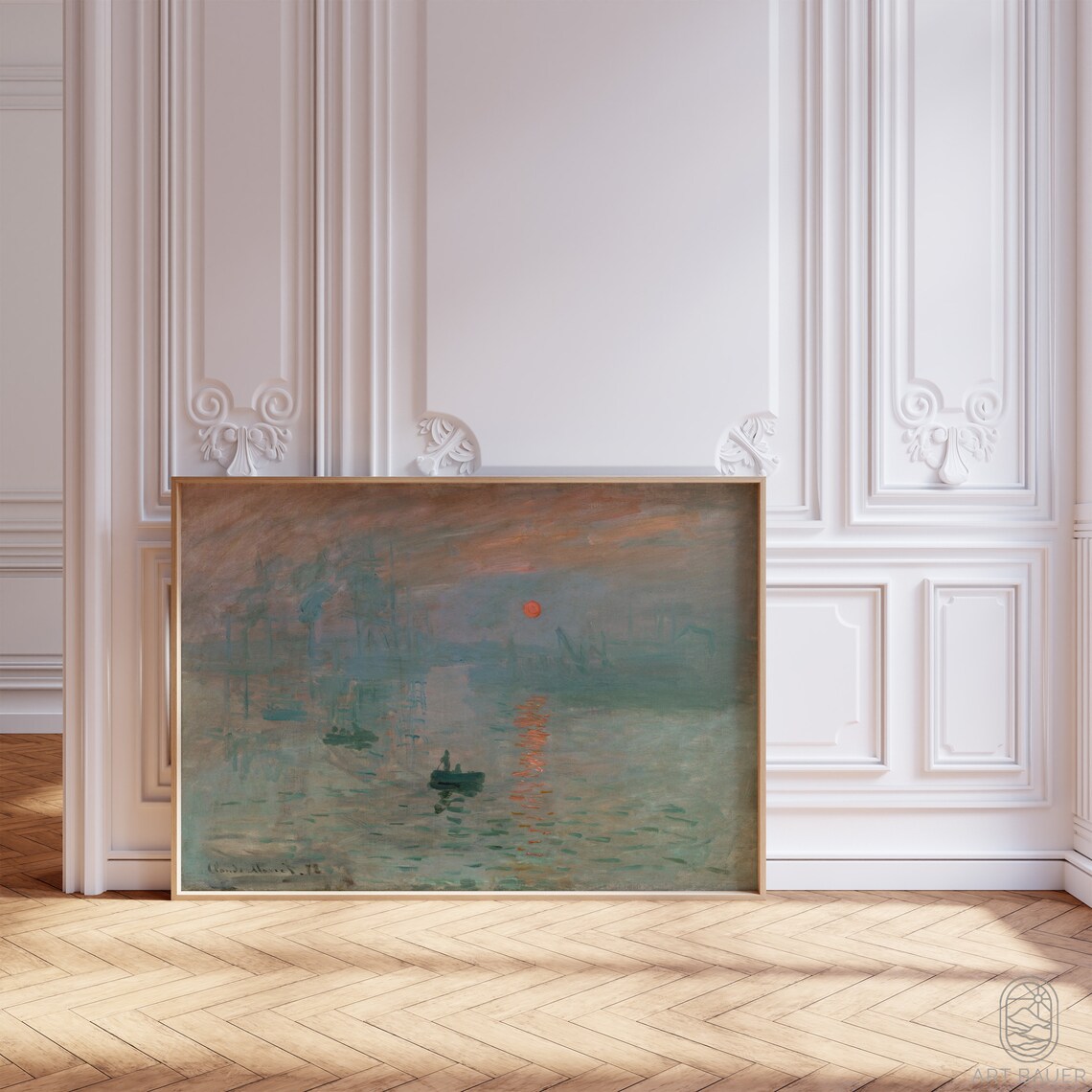 Claude Monet Sunrise Impression, French Decor Art Print - Image 2