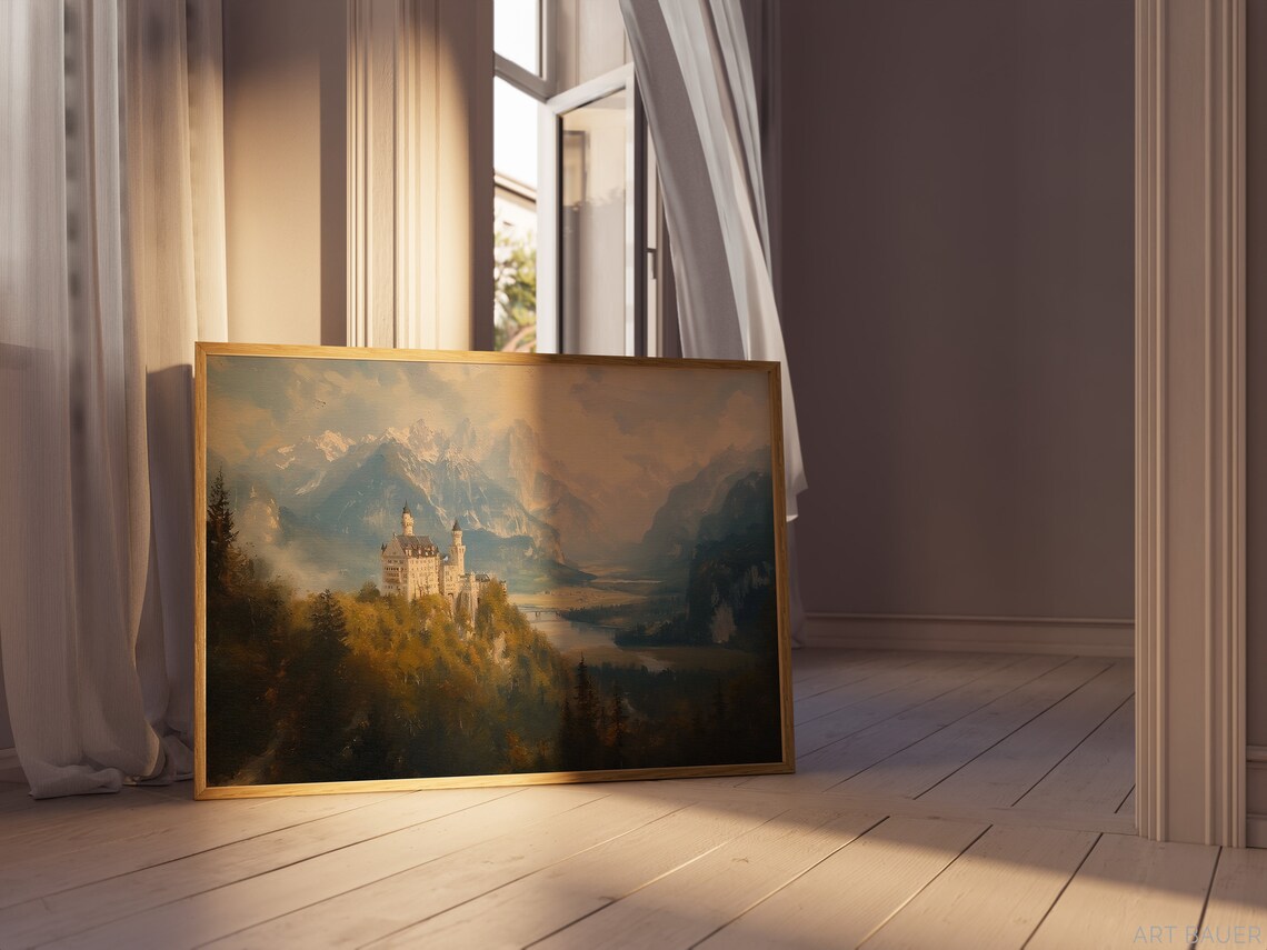 Neuschwanstein Castle Travel Poster, Fairytale Decor - Image 3
