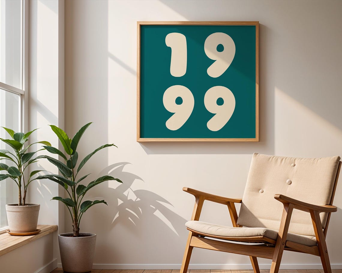 Custom Year Poster - Modern Bold Numbers Art Print - Image 4