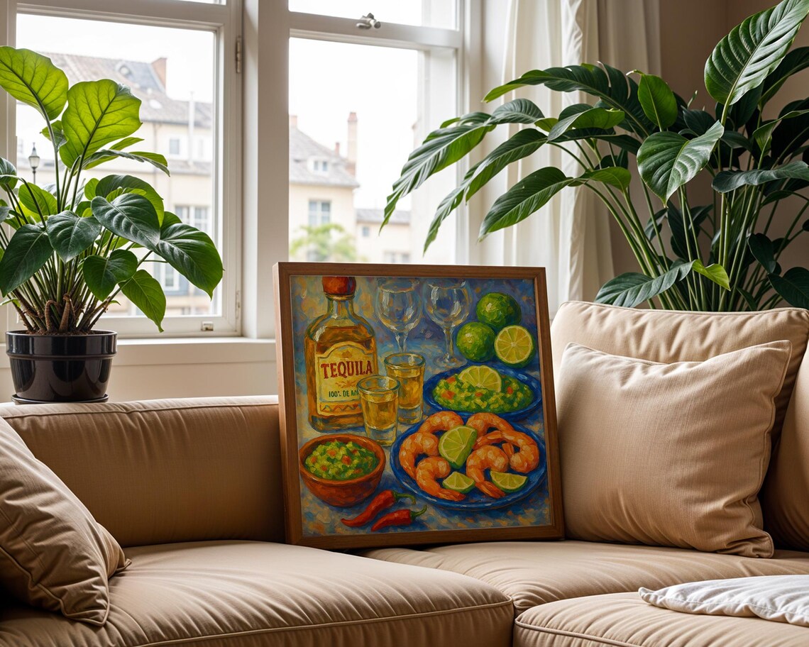 Tequila Shrimp Mexican Kitchen Or Bar Art Print - Image 4